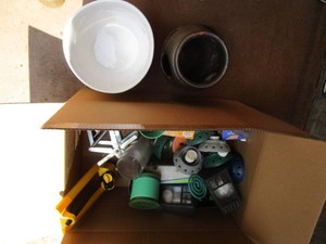 Gardening mole traps, planter with...