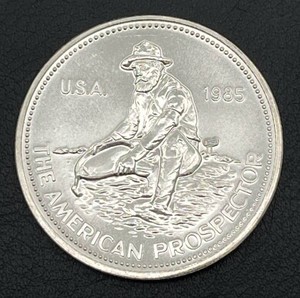 1985 Engelhard American Prospector 1 oz. Silver Round (.999 Fine Silver)