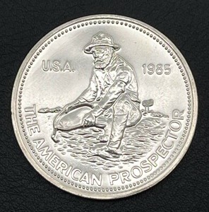 1985 Engelhard American Prospector 1 oz. Silver Round (.999 Fine Silver)