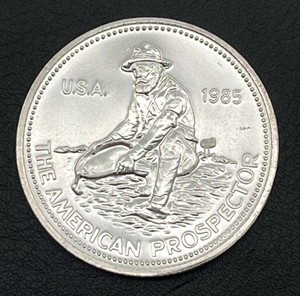 1985 Engelhard American Prospector 1 oz. Silver Round (.999 Fine Silver)