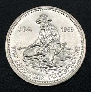 1985 Engelhard American Prospector 1 oz. Silver Round (.999 Fine Silver)