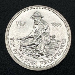 1985 Engelhard American Prospector 1 oz. Silver Round (.999 Fine Silver)