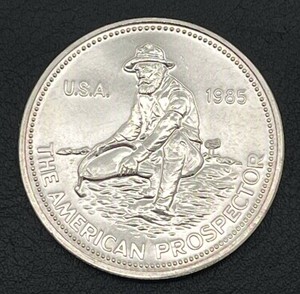 1985 Engelhard American Prospector 1 oz. Silver Round (.999 Fine Silver)