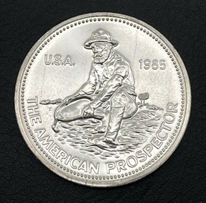 1985 Engelhard American Prospector 1 oz. Silver Round (.999 Fine Silver)