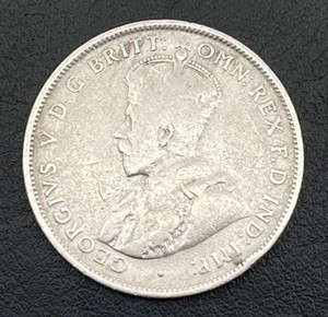 1914 Australian Florin (Two Shillings) Silver Coin (0.925 Sterling Silver)