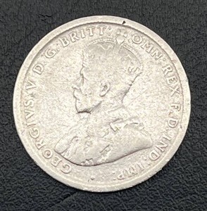 1917 Australian One Shilling Coin (0.925 Sterling Silver)