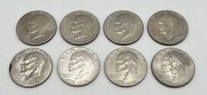 Lot of 8 United States Eisenhower Bicentennial Dollars