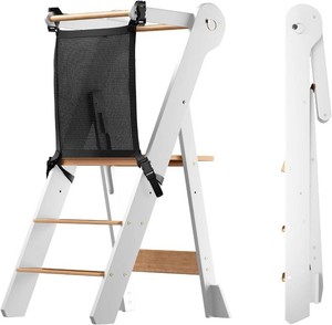 COSYLAND Foldable Toddler Kitchen Stool Helper