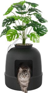 Lifewit Cat Litter Box with Filter, Black