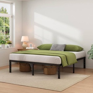 JETO Metal King Bed Frame 14 with Storage