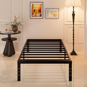 Maenizi Twin Platform Bed Frame, 14 Black