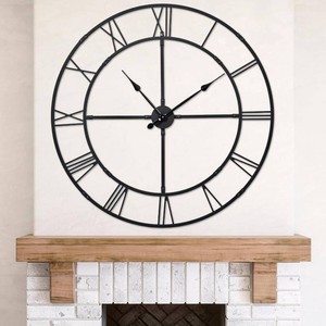 39.5 Silent Metal Wall Clock, Roman.