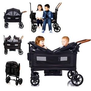 2-Kid Wagon Stroller with 5-Point Harness
