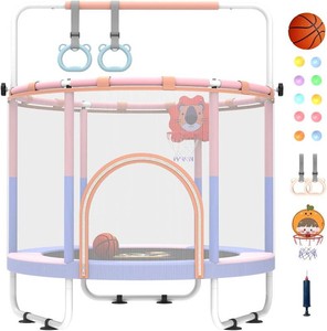 5ft Mini Trampoline for Kids with Safety Net