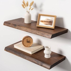 24 Live Edge Shelves (2), Elm Wood, FSC
