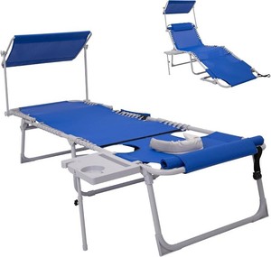 WEJOY Tanning Chair with Face Hole & Canopy