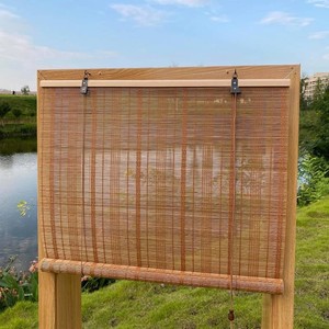 XIUXIU Bamboo Roller Shades 24Wx63H, Colour B