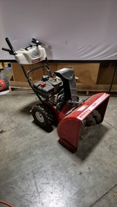 white outdoor snow blower