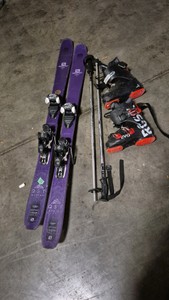 skis and boots