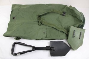 Military Style Duffle Bag and Entrenching Tool With Carrier