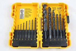 DeWalt Drill Bit Set 116 in to 12 in With Case