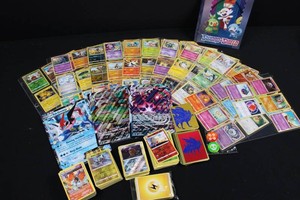 Pokemon Trading Card Mixed Lot With Binder Pages & Sleeves
