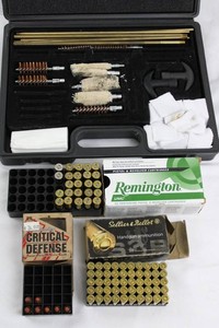 Gun Cleaning Kit & Handgun Ammunition Mixed Lot