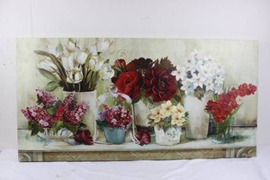 Floral Canvas Wall Art Still Life Painting 47 x 24