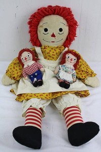 Raggedy Ann Style Doll Set (Lot of 3)