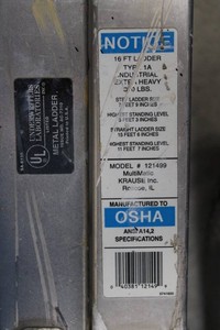 Krause MultiMatic 121499 16 Ft Type 1A Industrial Ladder