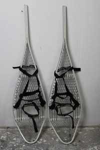 Vintage Snowshoes With Webbing Bindings