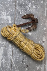 Folding Grapnel Boat Anchor With Rope