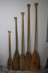 Feather Brand Wooden Paddles (2) and three others