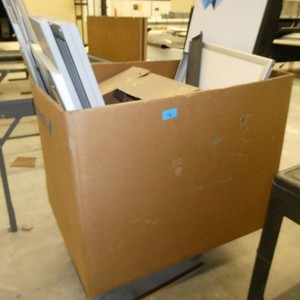 Box of whiteboards, cube wall, etc