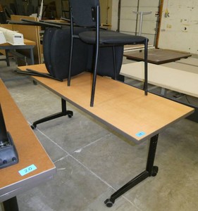72x24 table and 4 black chairs