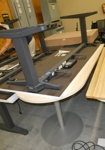 72x30 table and 29x65 Steelcase adjustable height electric table