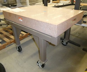 Starrett Granite Surface Plate 36x48x6 on stand on wheels