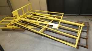 Group of 5-8 ft safety railing including a gate