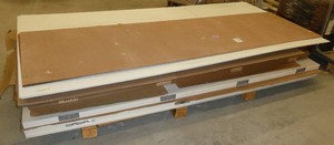 Pallet of commercial doors and wall board