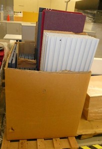 Pallet of cubicle parts