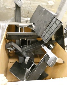 Box of sitstand monitor mounts that clamp onto your desk