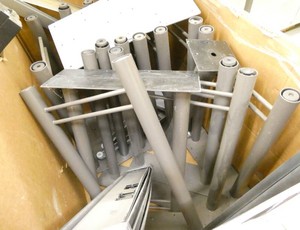 Pallet of table legs Steelcase brand