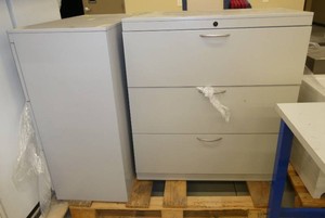 Two 3-drawer lateral file cabinets