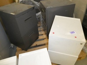 3 file cabinets 2 brown and one white