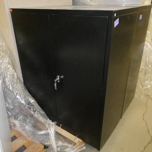 One steel storage cabinets 36 wide 18 deep 41 high - black