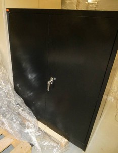 One steel storage cabinets 36 wide 18 deep 41 high - black