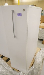 Wood laminate locking cubicle cabinet 15x30x48 with slide out storage