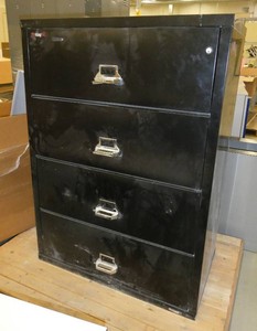 Fire safe FIREKING 4 drawer lateral file cabinet - VERY HEAVY - 37x22x53