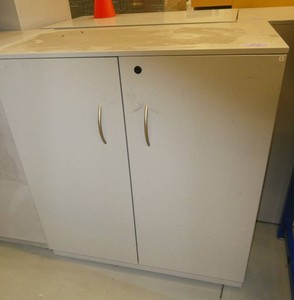 Two 2-door storage cabinets 36x18x40
