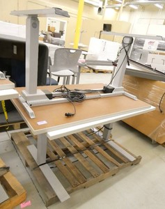2 adjustable height tables 30x48